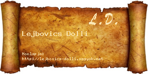 Lejbovics Dolli névjegykártya